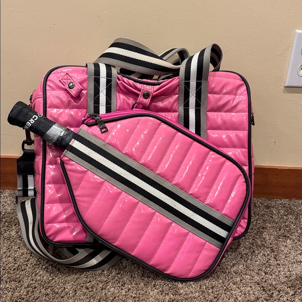 Think Royln pickleball bag, Sizzling Pink.Limited edition; grips + SPF EXTRAS